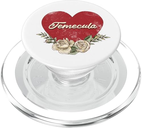 Temecula California City USA Vintage Urlaub Herz Rosen PopSockets PopGrip für MagSafe Temecula California City USA Vintage Urlaub Herz Rosen PopSockets PopGrip für MagSafe von Traveling USA Cities Retro Lover Valentine Gifts