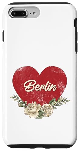 Berlin Deutschland Stadt Vintage Reise Urlaub Herz Rosen Hülle für iPhone 7 Plus/8 Plus von Traveling World Cities Retro Lover Valentine Gifts