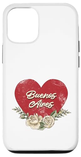 Buenos Aires Argentinien Stadt Vintage Reise Urlaub Herz Hülle für iPhone 12/12 Pro von Traveling World Cities Retro Lover Valentine Gifts