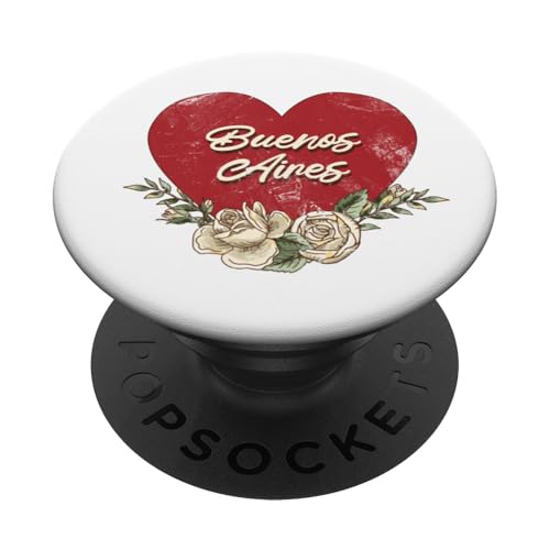 Buenos Aires Argentinien Stadt Vintage Reise Urlaub Herz PopSockets Klebender PopGrip von Traveling World Cities Retro Lover Valentine Gifts