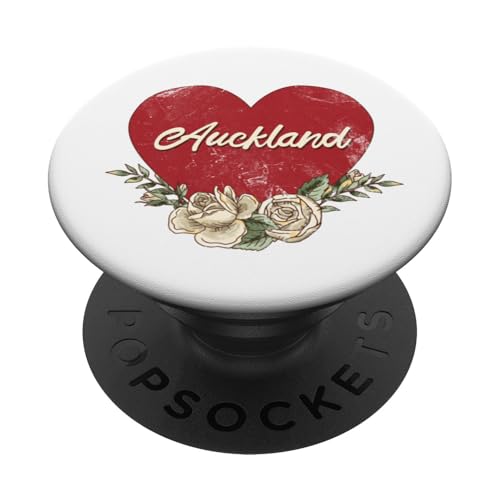 Das Herz von Auckland, New Zealand City, Vintage-Reisen PopSockets Klebender PopGrip von Traveling World Cities Retro Lover Valentine Gifts