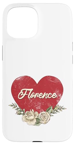 Florenz Italien Stadt Vintage Reise Urlaub Herz Rosen Hülle für iPhone 15 von Traveling World Cities Retro Lover Valentine Gifts