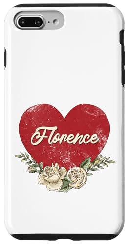 Florenz Italien Stadt Vintage Reise Urlaub Herz Rosen Hülle für iPhone 7 Plus/8 Plus von Traveling World Cities Retro Lover Valentine Gifts