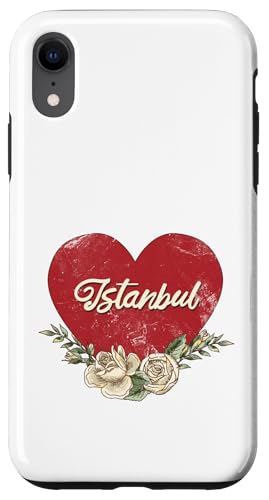 Istanbul Türkei Stadt Vintage Reise Urlaub Herz Rosen Hülle für iPhone XR von Traveling World Cities Retro Lover Valentine Gifts