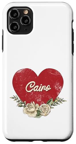 Kairo Ägypten Vintage Reise Urlaub Herz Rosen Hülle für iPhone 11 Pro Max von Traveling World Cities Retro Lover Valentine Gifts