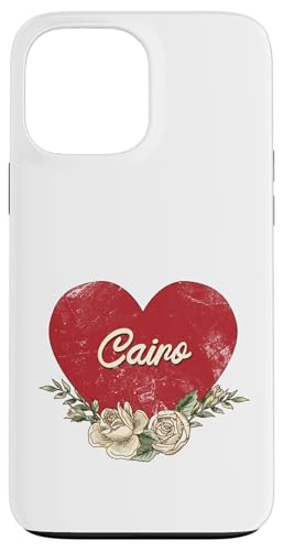 Kairo Ägypten Vintage Reise Urlaub Herz Rosen Hülle für iPhone 13 Pro Max von Traveling World Cities Retro Lover Valentine Gifts