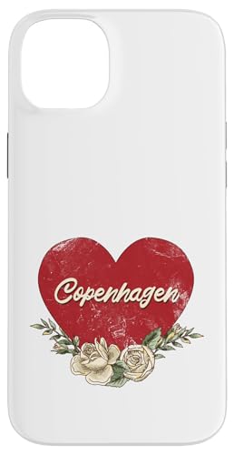 Kopenhagen Dänemark Stadt Vintage Reise Urlaub Herz Rosen Hülle für iPhone 14 Plus von Traveling World Cities Retro Lover Valentine Gifts