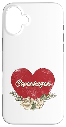 Kopenhagen Dänemark Stadt Vintage Reise Urlaub Herz Rosen Hülle für iPhone 16 Plus Kopenhagen Dänemark Stadt Vintage Reise Urlaub Herz Rosen Hülle für iPhone 16 Plus von Traveling World Cities Retro Lover Valentine Gifts