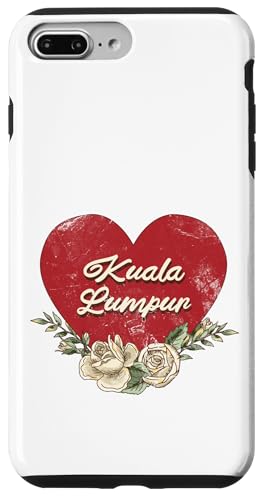 Kuala Lumpur Malaysia City Vintage Reise Urlaub Herz Hülle für iPhone 7 Plus/8 Plus von Traveling World Cities Retro Lover Valentine Gifts