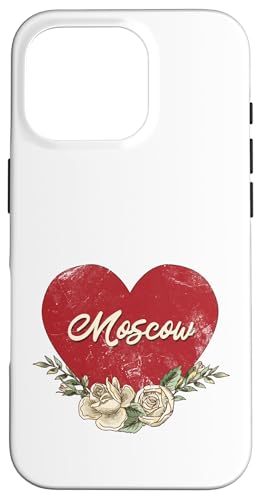 Moskau Russland City Vintage Reise Urlaub Herz Rosen Hülle für iPhone 16 Pro Moskau Russland City Vintage Reise Urlaub Herz Rosen Hülle für iPhone 16 Pro von Traveling World Cities Retro Lover Valentine Gifts