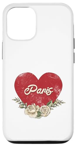 Paris Frankreich Stadt Vintage Reise Urlaub Herz Rosen Hülle für iPhone 12/12 Pro von Traveling World Cities Retro Lover Valentine Gifts