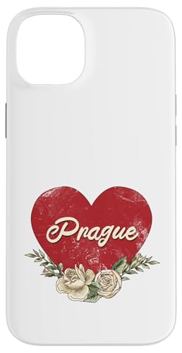 Prag Tschechische Republik Stadt Vintage Reise Urlaub Herz Hülle für iPhone 14 Plus Prag Tschechische Republik Stadt Vintage Reise Urlaub Herz Hülle für iPhone 14 Plus von Traveling World Cities Retro Lover Valentine Gifts