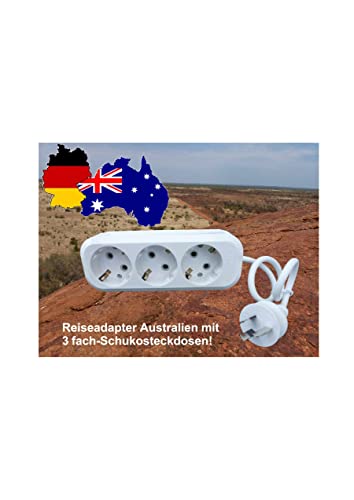 Travelpower 3 Fach Reiseadapter für Australien, Neuseeland, Argentinien, Papua-Neuguinea, Uruguay. Typ I, weiß, 240 V AC, 35 cm Kabel Travelpower 3 Fach Reiseadapter für Australien, Neuseeland, Argentinien, Papua-Neuguinea, Uruguay. Typ I, weiß, 240 V AC, 35 cm Kabel von Travelpower