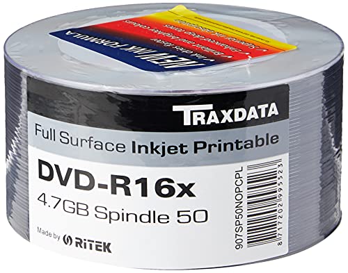 TRAXDATA DVD-R 4,7GB 16X White FF Printable SP*50 TRAXDATA DVD-R 4,7GB 16X White FF Printable SP*50 von Traxdata