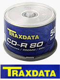 Traxdata CD-R 52 x 50pk CD-R 700 MB 50Stück (S) – CD-RW Rohlinge (CD-R, 700 MB, 50 Stück (S), 120 mm, 80 Min, Polycarbonat) von Traxdata
