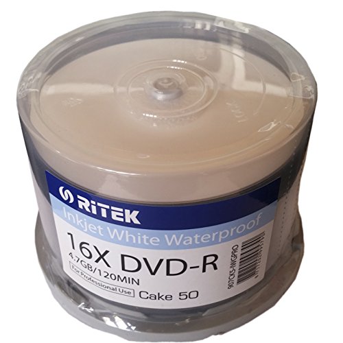 Traxdata DVD-R 4.7 GB 16 x White Waterproof Glossy Ink/Thermal Print Cake * 50 von Traxdata