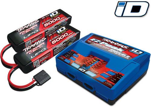 Traxxas Dual EZ Peak Plus Modellbau-Multifunktionsladegerät 100 V, 230V 8A Inkl. 2x LiPo Akkus von Traxxas