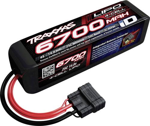 Traxxas Modellbau-Akkupack (LiPo) 14.8V 6700 mAh Zellen-Zahl: 4 25 C Softcase iD von Traxxas