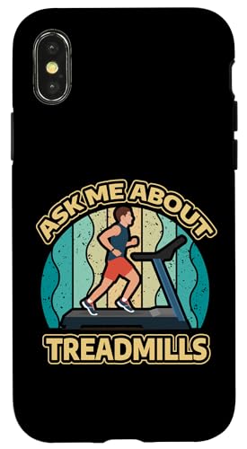 Fragen Sie mich nach Laufbändern Hülle für iPhone X/XS Fragen Sie mich nach Laufbändern Hülle für iPhone X/XS von Treadmill Runners Fitness Motivation Present