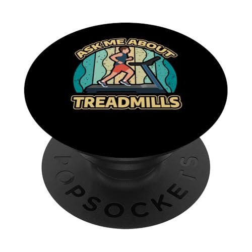 Fragen Sie mich nach Laufbändern PopSockets Klebender PopGrip Fragen Sie mich nach Laufbändern PopSockets Klebender PopGrip von Treadmill Runners Fitness Motivation Present