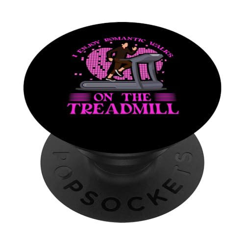 Ich genieße romantische Spaziergänge auf dem Laufband PopSockets Klebender PopGrip Ich genieße romantische Spaziergänge auf dem Laufband PopSockets Klebender PopGrip von Treadmill Runners Fitness Motivation Present