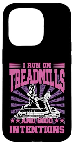 Ich laufe auf Laufbändern und Good Intentions Hülle für iPhone 15 Pro von Treadmill Runners Fitness Motivation Present