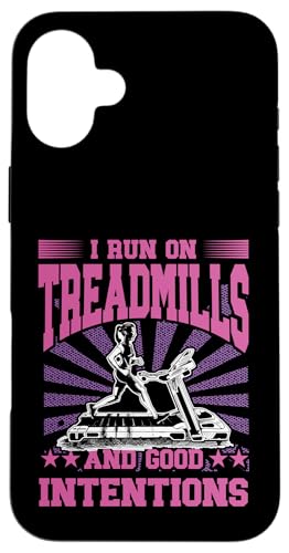 Ich laufe auf Laufbändern und Good Intentions Hülle für iPhone 16 Plus Ich laufe auf Laufbändern und Good Intentions Hülle für iPhone 16 Plus von Treadmill Runners Fitness Motivation Present