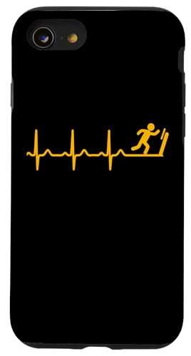 Laufband Herzschlag Hülle für iPhone SE (2020) / 7 / 8 von Treadmill Runners Fitness Motivation Present