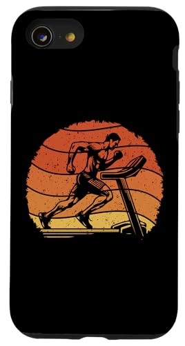 Laufband Retro Vintage Runner Hülle für iPhone SE (2020) / 7 / 8 von Treadmill Runners Fitness Motivation Present
