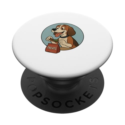 Beagle Treats Rollender Beagle im Vintage-Stil im Cartoon-Stil PopSockets Klebender PopGrip Beagle Treats Rollender Beagle im Vintage-Stil im Cartoon-Stil PopSockets Klebender PopGrip von Treat Loving Cartoon Dogs