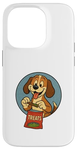 Beagle Treats Rolling im Vintage-Cartoon-Stil Hülle für iPhone 14 Pro von Treat Loving Cartoon Dogs