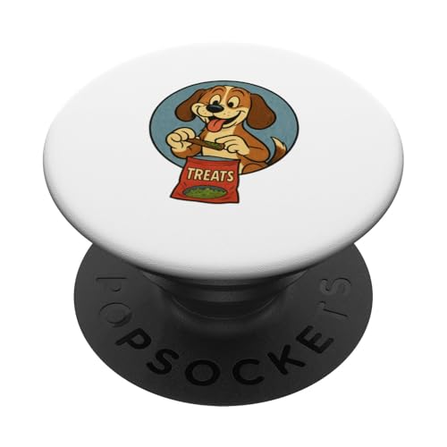 Beagle Treats Rolling im Vintage-Cartoon-Stil PopSockets Klebender PopGrip Beagle Treats Rolling im Vintage-Cartoon-Stil PopSockets Klebender PopGrip von Treat Loving Cartoon Dogs