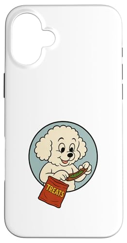 Bichon Treats Rolling Vintage Cartoon Style Bichon Frisé Hülle für iPhone 16 Plus Bichon Treats Rolling Vintage Cartoon Style Bichon Frisé Hülle für iPhone 16 Plus von Treat Loving Cartoon Dogs