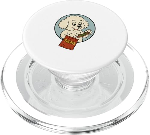 Bichon Treats Rolling Vintage Cartoon Style Bichon Frisé PopSockets PopGrip für MagSafe Bichon Treats Rolling Vintage Cartoon Style Bichon Frisé PopSockets PopGrip für MagSafe von Treat Loving Cartoon Dogs