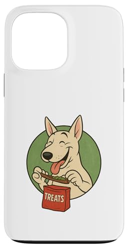 Bullterrier Leckerbissen Rolling Vintage Cartoon Stil Hülle für iPhone 13 Pro Max von Treat Loving Cartoon Dogs