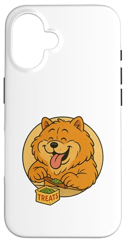 Chow Chow Hunde-Leckerlis Rollen, Vintage-Cartoon-Stil, Frenchie Hülle für iPhone 16 Chow Chow Hunde-Leckerlis Rollen, Vintage-Cartoon-Stil, Frenchie Hülle für iPhone 16 von Treat Loving Cartoon Dogs