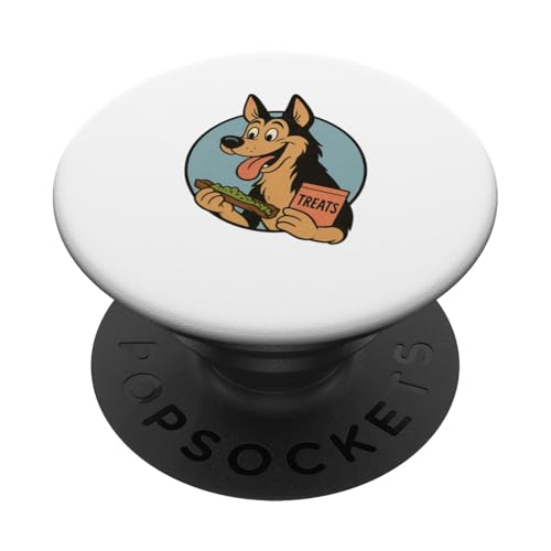 Deutscher Schäferhund Leckerli Rollender Vintage Cartoon Stil PopSockets Klebender PopGrip Deutscher Schäferhund Leckerli Rollender Vintage Cartoon Stil PopSockets Klebender PopGrip von Treat Loving Cartoon Dogs