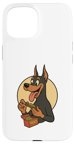Dobermann Treats Rolling im Vintage-Cartoon-Stil Hülle für iPhone 15 Dobermann Treats Rolling im Vintage-Cartoon-Stil Hülle für iPhone 15 von Treat Loving Cartoon Dogs