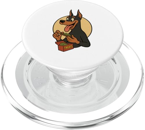 Dobermann Treats Rolling im Vintage-Cartoon-Stil PopSockets PopGrip für MagSafe Dobermann Treats Rolling im Vintage-Cartoon-Stil PopSockets PopGrip für MagSafe von Treat Loving Cartoon Dogs