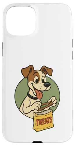 Jack Russell Treats Rolling Vintage-Cartoon-Stil Hülle für iPhone 15 Plus Jack Russell Treats Rolling Vintage-Cartoon-Stil Hülle für iPhone 15 Plus von Treat Loving Cartoon Dogs