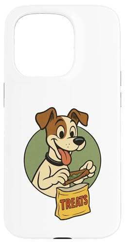 Jack Russell Treats Rolling Vintage-Cartoon-Stil Hülle für iPhone 15 Pro von Treat Loving Cartoon Dogs