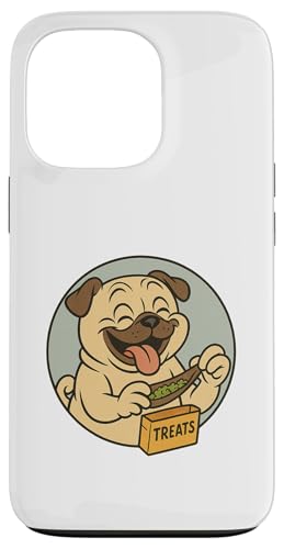 Mops-Leckerlis, rollender Vintage-Stil, Cartoon-Stil Hülle für iPhone 13 Pro von Treat Loving Cartoon Dogs