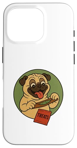 Mops-Leckerlis, rollender Vintage-Stil, Cartoon-Stil Hülle für iPhone 16 Pro Mops-Leckerlis, rollender Vintage-Stil, Cartoon-Stil Hülle für iPhone 16 Pro von Treat Loving Cartoon Dogs