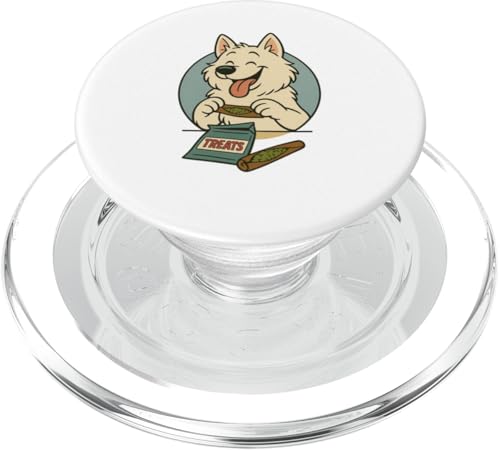 Samoyed Treats Rolling im Vintage-Cartoon-Stil PopSockets PopGrip für MagSafe Samoyed Treats Rolling im Vintage-Cartoon-Stil PopSockets PopGrip für MagSafe von Treat Loving Cartoon Dogs