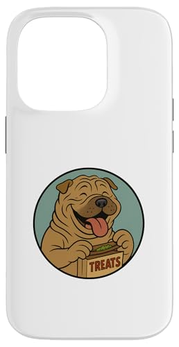 Shar Pei Treats Rolling im Vintage-Cartoon-Stil Hülle für iPhone 14 Pro von Treat Loving Cartoon Dogs