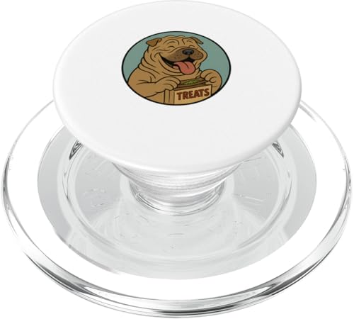 Shar Pei Treats Rolling im Vintage-Cartoon-Stil PopSockets PopGrip für MagSafe Shar Pei Treats Rolling im Vintage-Cartoon-Stil PopSockets PopGrip für MagSafe von Treat Loving Cartoon Dogs