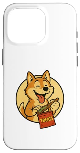 Shiba Inu Treats Rolling Vintage Cartoon-Stil Hülle für iPhone 16 Pro von Treat Loving Cartoon Dogs