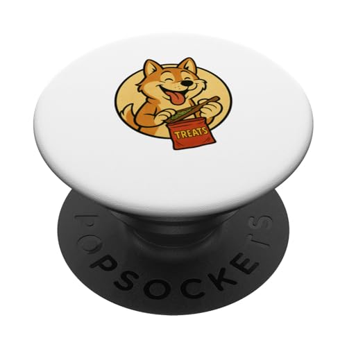 Shiba Inu Treats Rolling Vintage Cartoon-Stil PopSockets Klebender PopGrip Shiba Inu Treats Rolling Vintage Cartoon-Stil PopSockets Klebender PopGrip von Treat Loving Cartoon Dogs