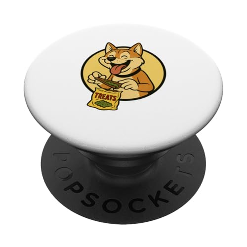 Shiba Inu Treats Rolling Vintage Cartoon-Stil PopSockets Klebender PopGrip Shiba Inu Treats Rolling Vintage Cartoon-Stil PopSockets Klebender PopGrip von Treat Loving Cartoon Dogs