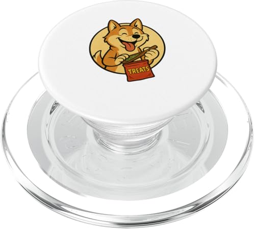 Shiba Inu Treats Rolling Vintage Cartoon-Stil PopSockets PopGrip für MagSafe von Treat Loving Cartoon Dogs